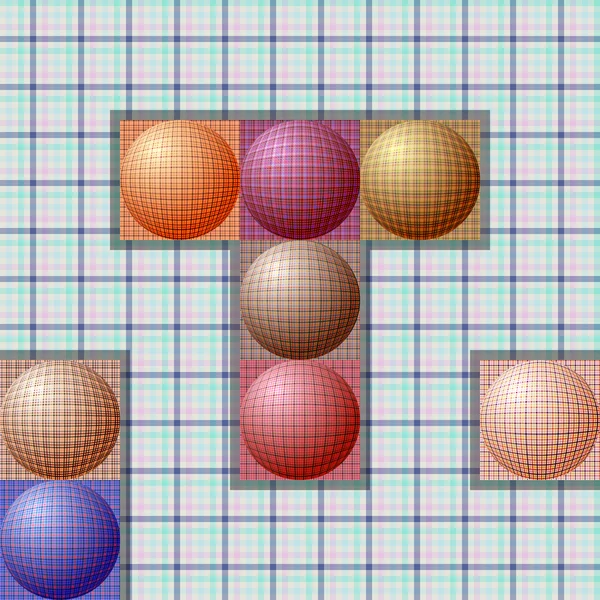 Modèle abstrait à partir de boules de différentes couleurs — Image vectorielle