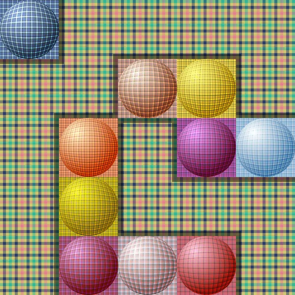 Abstract patroon van ballen van verschillende kleuren — Stockvector