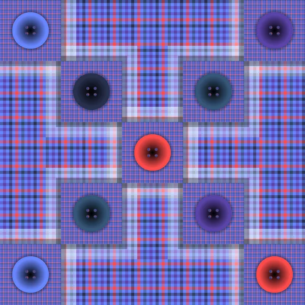 Stoffset mit Knöpfen — Stockvektor