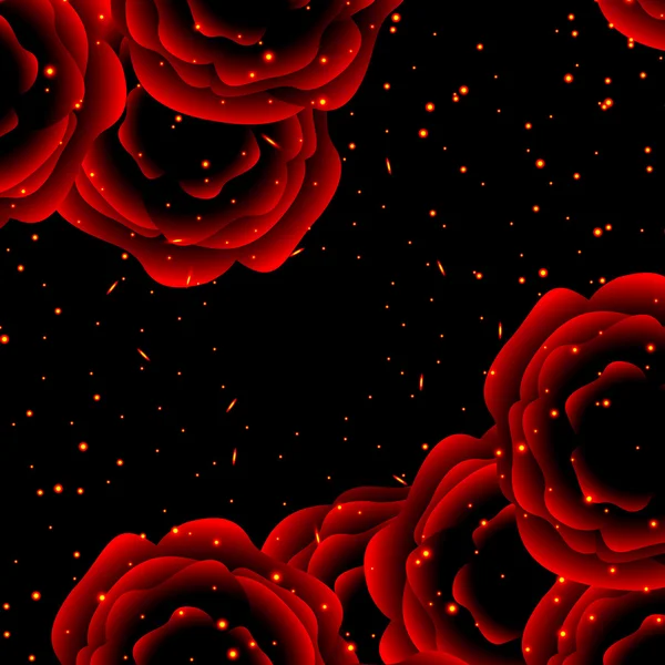 Hintergrund der roten Rosen — Stockvektor