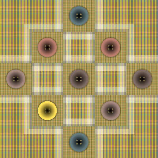 Ensemble de tissu avec boutons — Image vectorielle