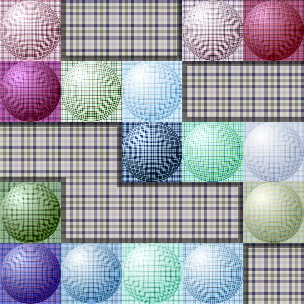 異なる色のボールから抽象的なパターン — ストックベクタ