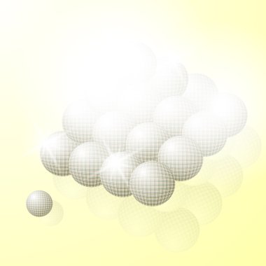 parlaklık ve parlaklık piramit veya soyut parlak topları