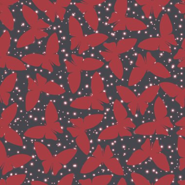 Dikişsiz desen veya vektör tarzı arka kelebek