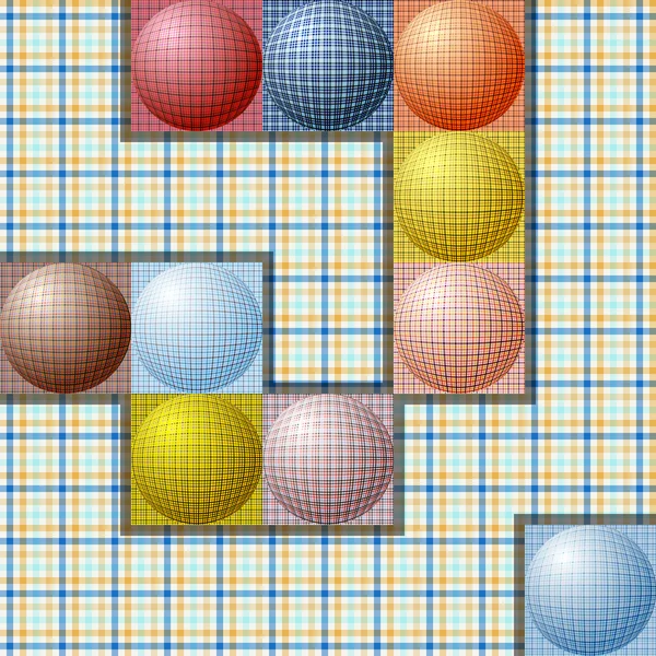 Modèle abstrait à partir de boules de différentes couleurs — Image vectorielle