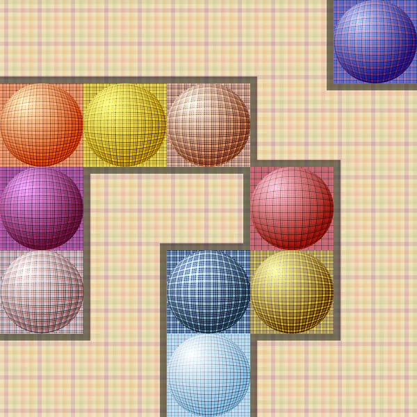 Abstract patroon van ballen van verschillende kleuren — Stockvector