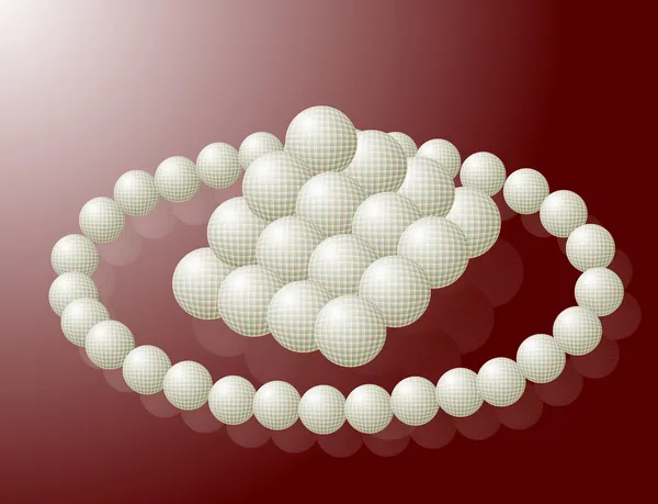 Composition abstraite des boules blanches — Image vectorielle