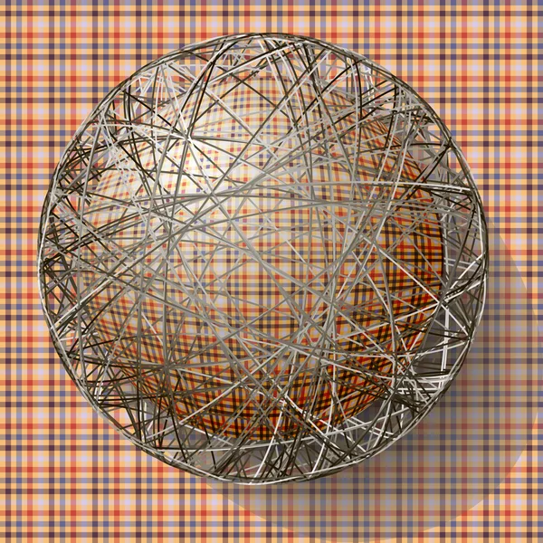 Bold med tekstur af stof og inden for nettet – Stock-vektor
