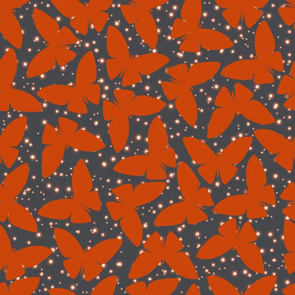 Naadloze patroon of abstracte vlinder in vector stijl — Stockvector
