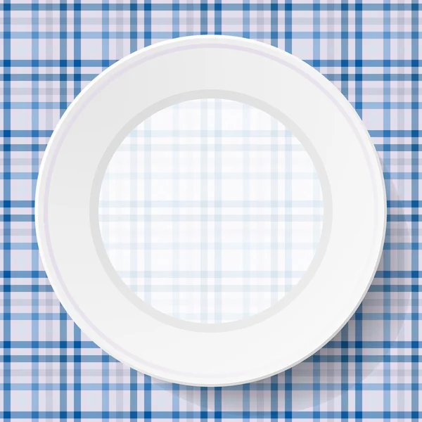 Afbeelding gerechten op een servet met een naadloze textuur — Stockvector