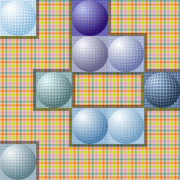 不同颜色的球从抽象图案 — 图库矢量图片