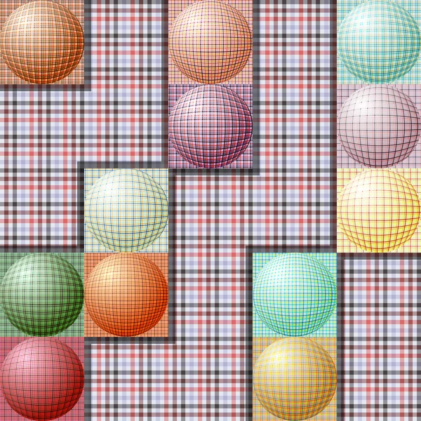 異なる色のボールから抽象的なパターン — ストックベクタ