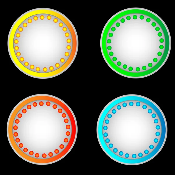 Boutons lumineux et colorés — Image vectorielle