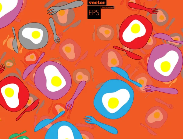 Eier auf dem Teller — Stockvektor