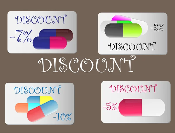 Discount cards — Stock Vector