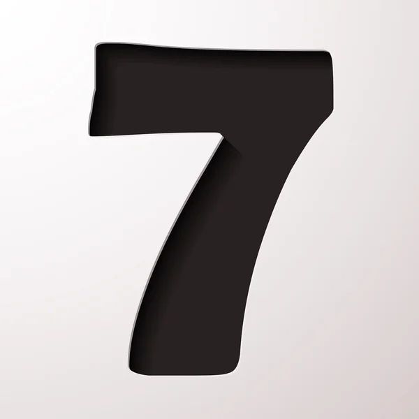 Number seven — Stock Vector