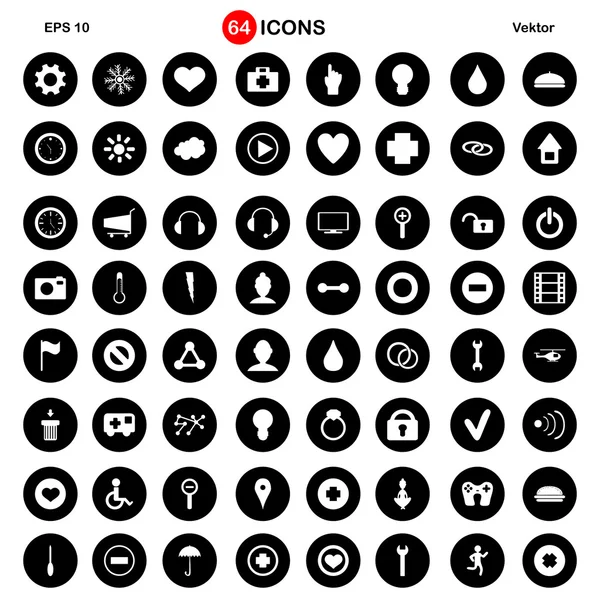 Icônes sur une variété de sujets — Image vectorielle