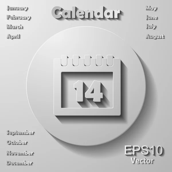 Calendario 2014 — Archivo Imágenes Vectoriales