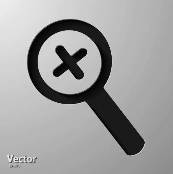 Zvětšovací sklo se zvýšením — Stockový vektor