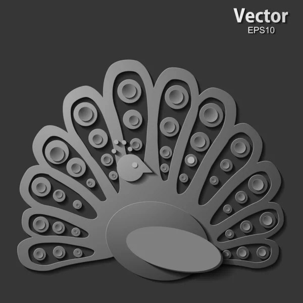 Pictogram peacock — Stockvector