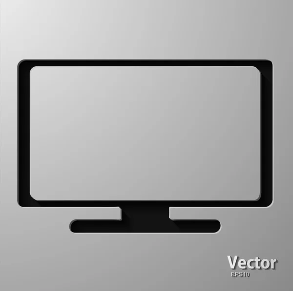 Icono TV de plasma — Archivo Imágenes Vectoriales