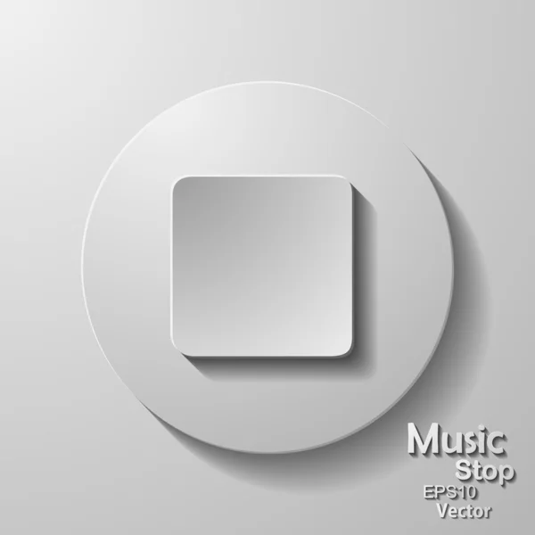 Stop muziek pictogram — Stockvector