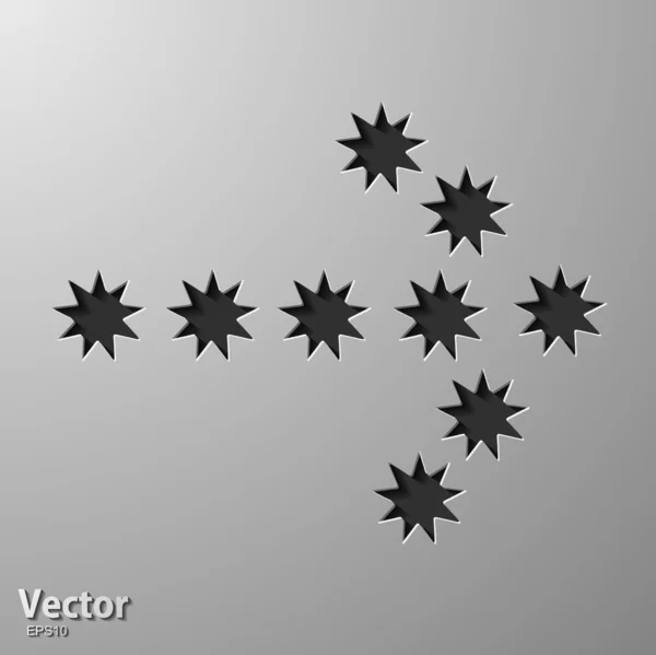 Pil från stjärnor — Stock vektor