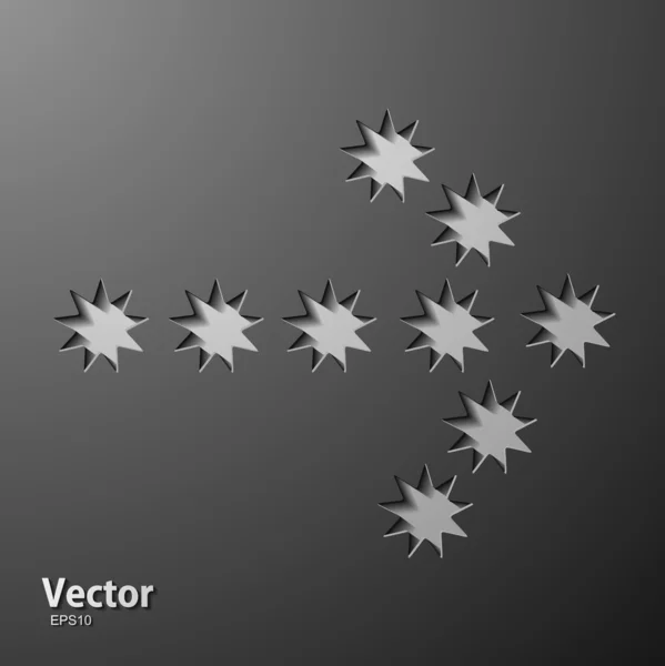 Flecha de estrellas — Vector de stock