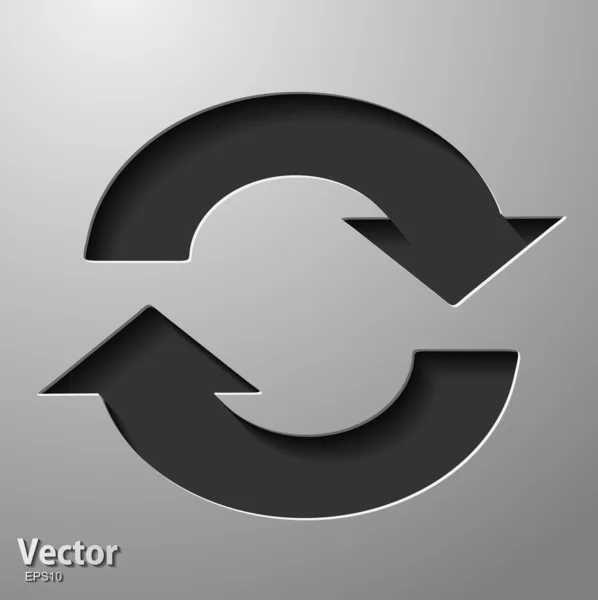 Pilen pekar i en cirkel — Stock vektor