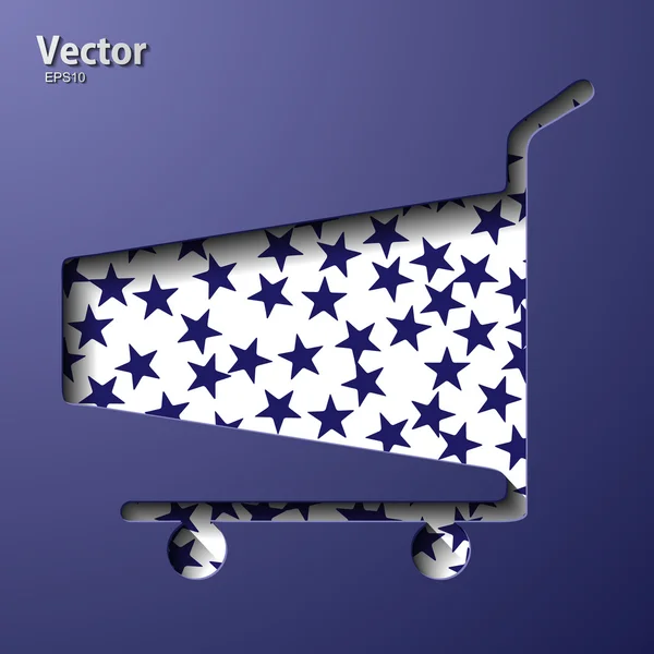 Carro con estrellas — Vector de stock