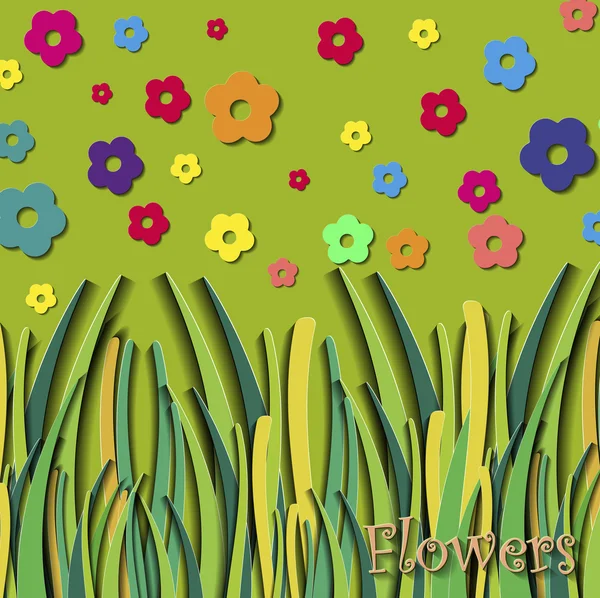 Hintergrund mit Blumen — Stockvektor