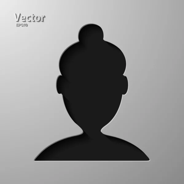 Silueta ženské hlavy — Stockový vektor