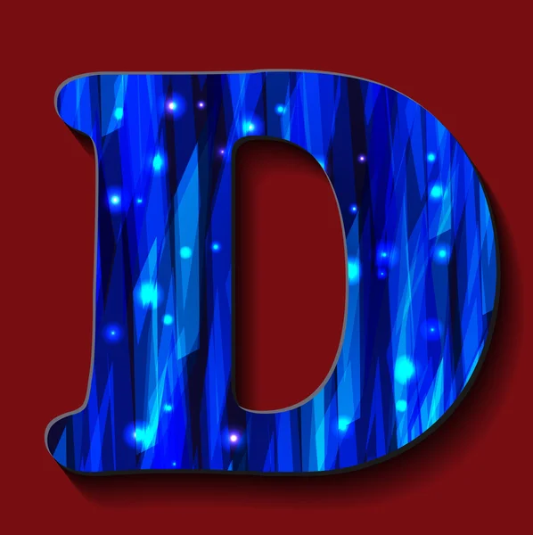 英語のアルファベット」D " — ストックベクタ