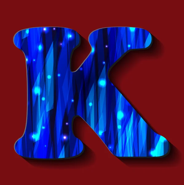 English alphabet."K " — Stock Vector