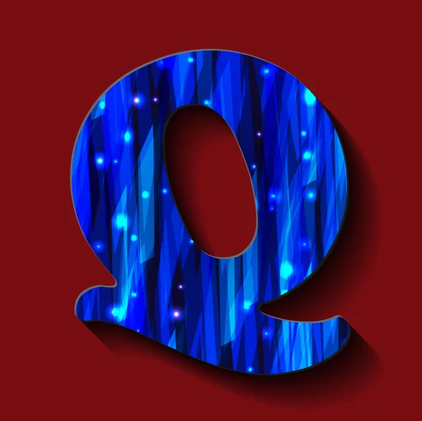 Английский алфавит. "Q  " — стоковый вектор