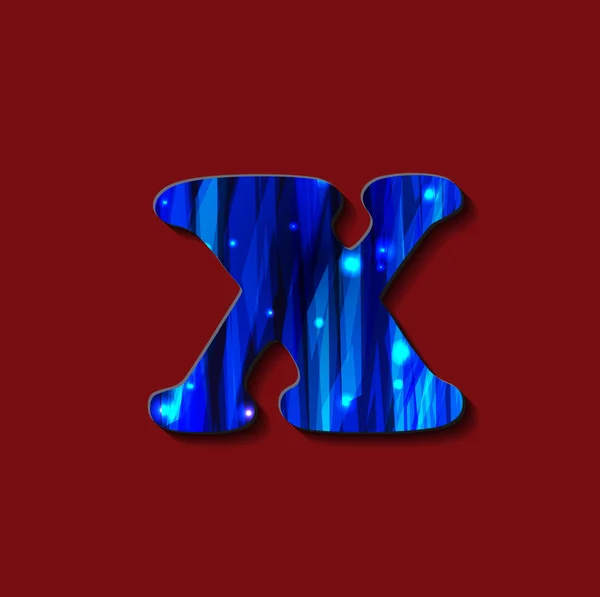 English alphabet."x" — Stock Vector