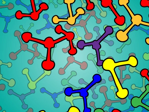 Abstração de moléculas — Vetor de Stock