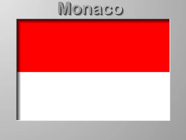 Bandera Monaco — Archivo Imágenes Vectoriales