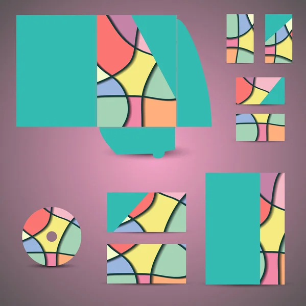 Abstractie huisstijl sjablonen — Stockvector