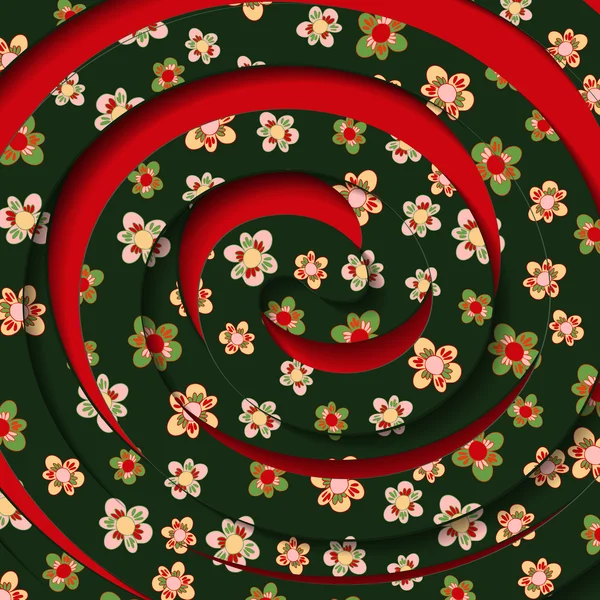 Πολυεπίπεδη floral φόντο — Διανυσματικό Αρχείο