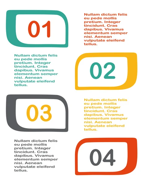 Cuadro informativo con números — Archivo Imágenes Vectoriales
