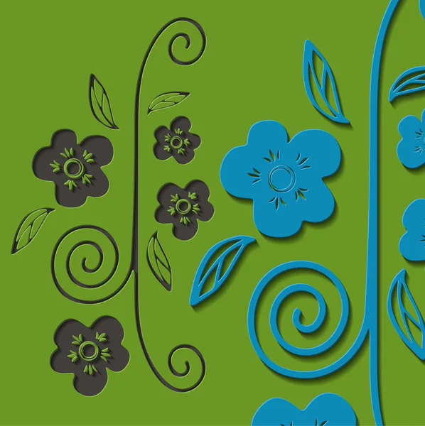Flowers.layered latar belakang abstrak - Stok Vektor