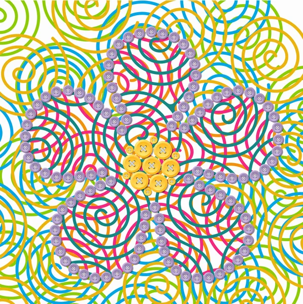Fond de fleur abstrait stratifié — Image vectorielle