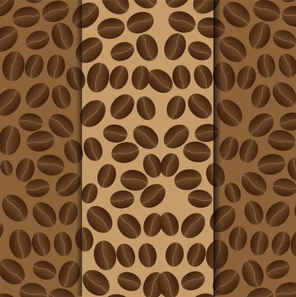 Fondo abstracto en capas con granos de café — Vector de stock