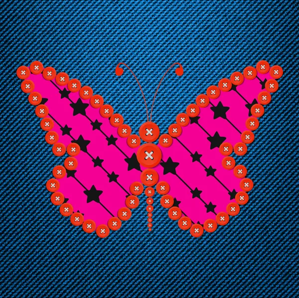 Fond abstrait stratifié avec papillon — Image vectorielle