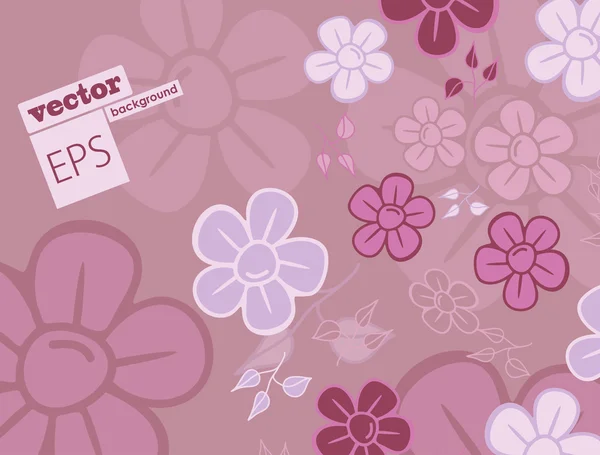 Flores abstractas — Vector de stock