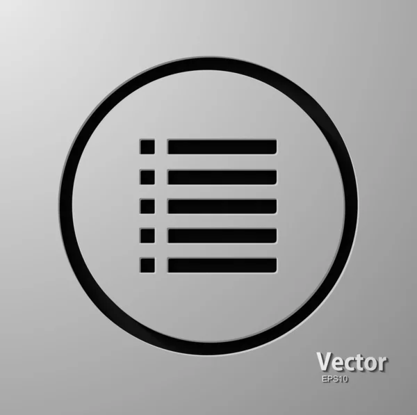 Símbolo de lista media — Vector de stock