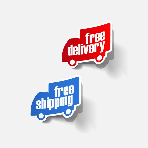 Sticker free shipping — Stock Vector