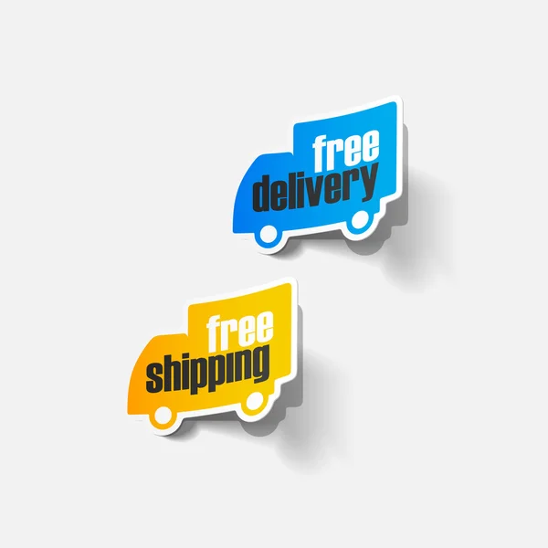 Sticker free shipping — Stock Vector