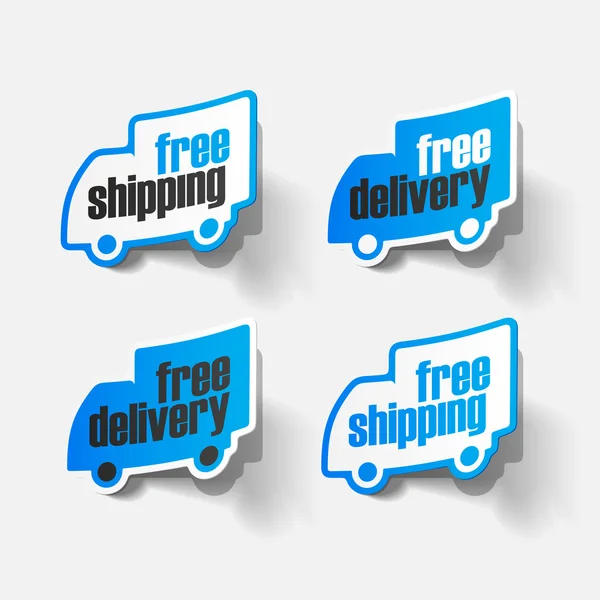 Sticker free shipping — Stock Vector